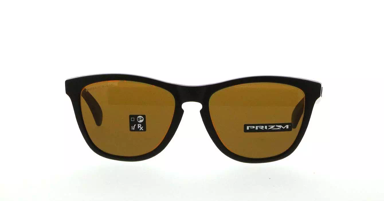 Oakley Fire And Ice Coll Frogskins (A) Matte Black W/prizm Bronze (OO9245-78) s54