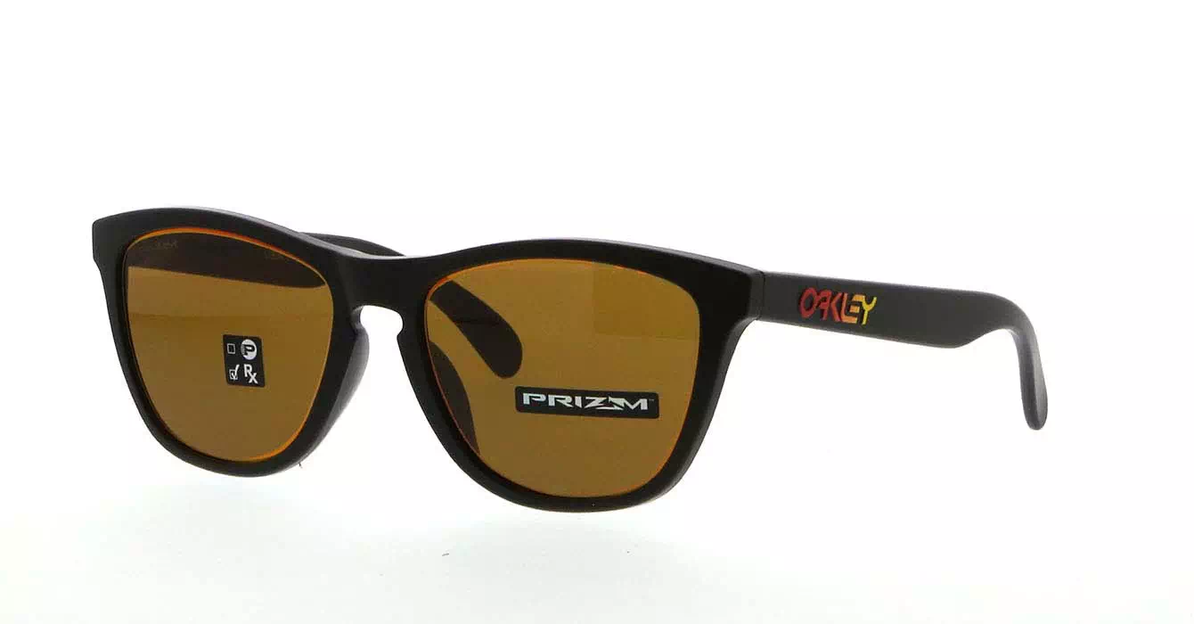Oakley Fire And Ice Coll Frogskins (A) Matte Black W/prizm Bronze (OO9245-78) s54