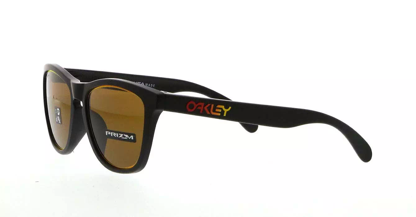 Oakley Fire And Ice Coll Frogskins (A) Matte Black W/prizm Bronze (OO9245-78) s54