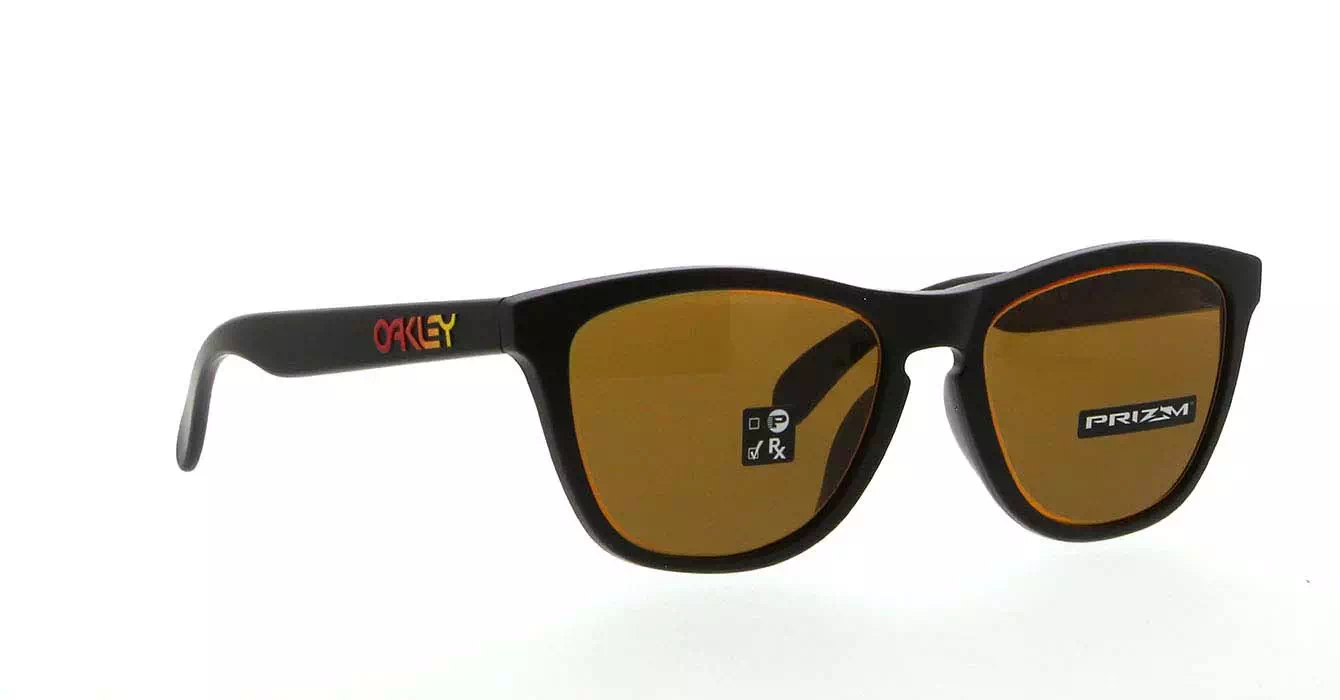 Oakley Fire And Ice Coll Frogskins (A) Matte Black W/prizm Bronze (OO9245-78) s54