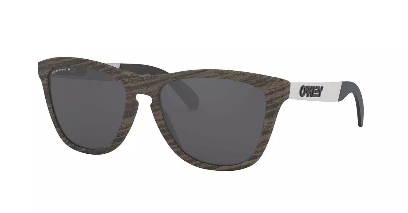 Oakley Prizm Polarized Frogskins Mix (A) Woodgrain W/prizm Blk Polar (OO9428F-04) s55