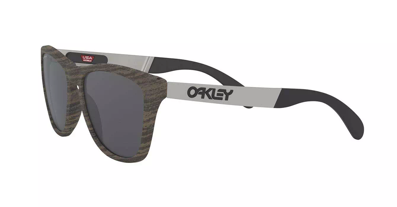 Oakley Prizm Polarized Frogskins Mix (A) Woodgrain W/prizm Blk Polar (OO9428F-04) s55