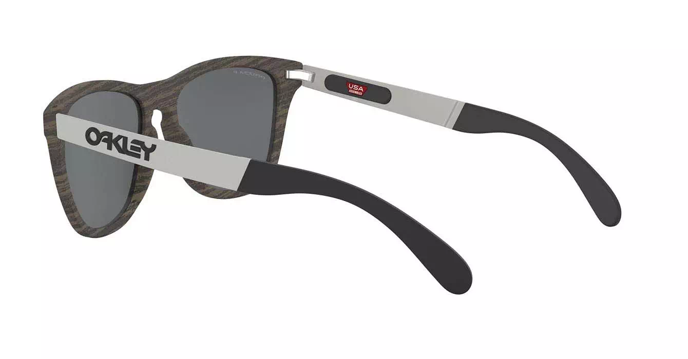 Oakley Prizm Polarized Frogskins Mix (A) Woodgrain W/prizm Blk Polar (OO9428F-04) s55