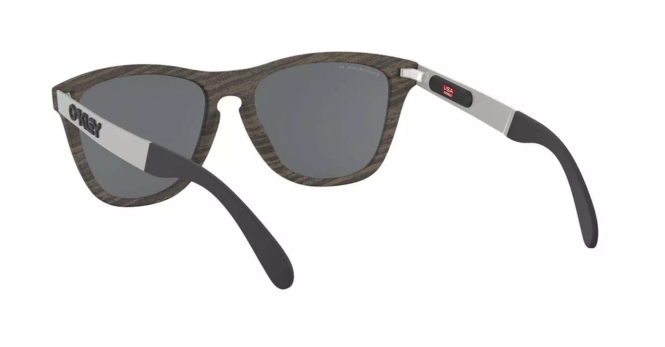 Oakley Prizm Polarized Frogskins Mix (A) Woodgrain W/prizm Blk Polar (OO9428F-04) s55