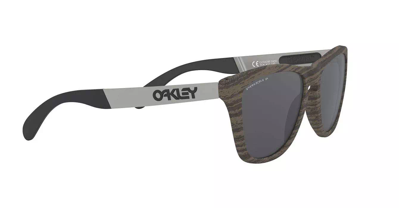 Oakley Prizm Polarized Frogskins Mix (A) Woodgrain W/prizm Blk Polar (OO9428F-04) s55