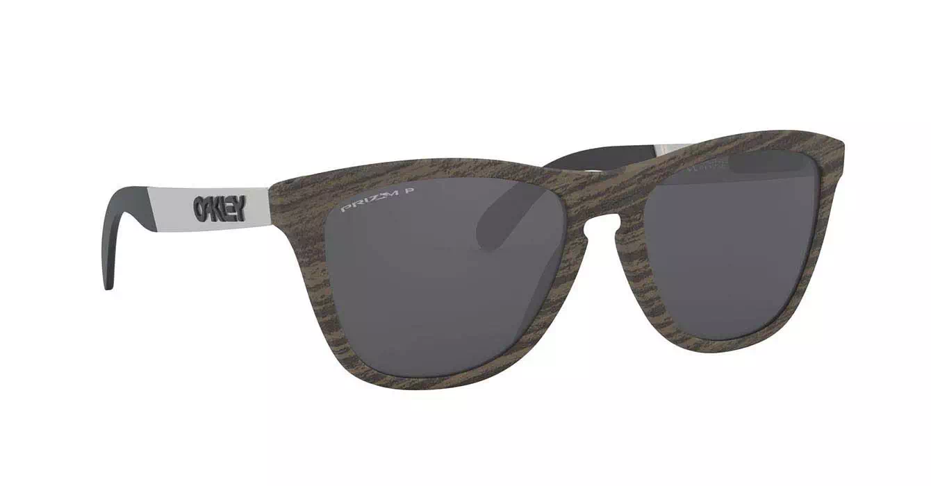 Oakley Prizm Polarized Frogskins Mix (A) Woodgrain W/prizm Blk Polar (OO9428F-04) s55