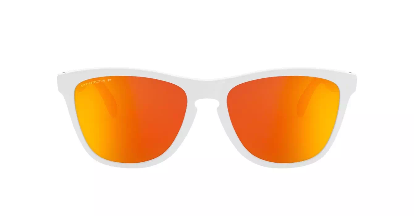 Oakley Prizm Polarized Frogskins Mix (A) Plshd Wht W/prizm Ruby Polar (OO9428F-05) s55