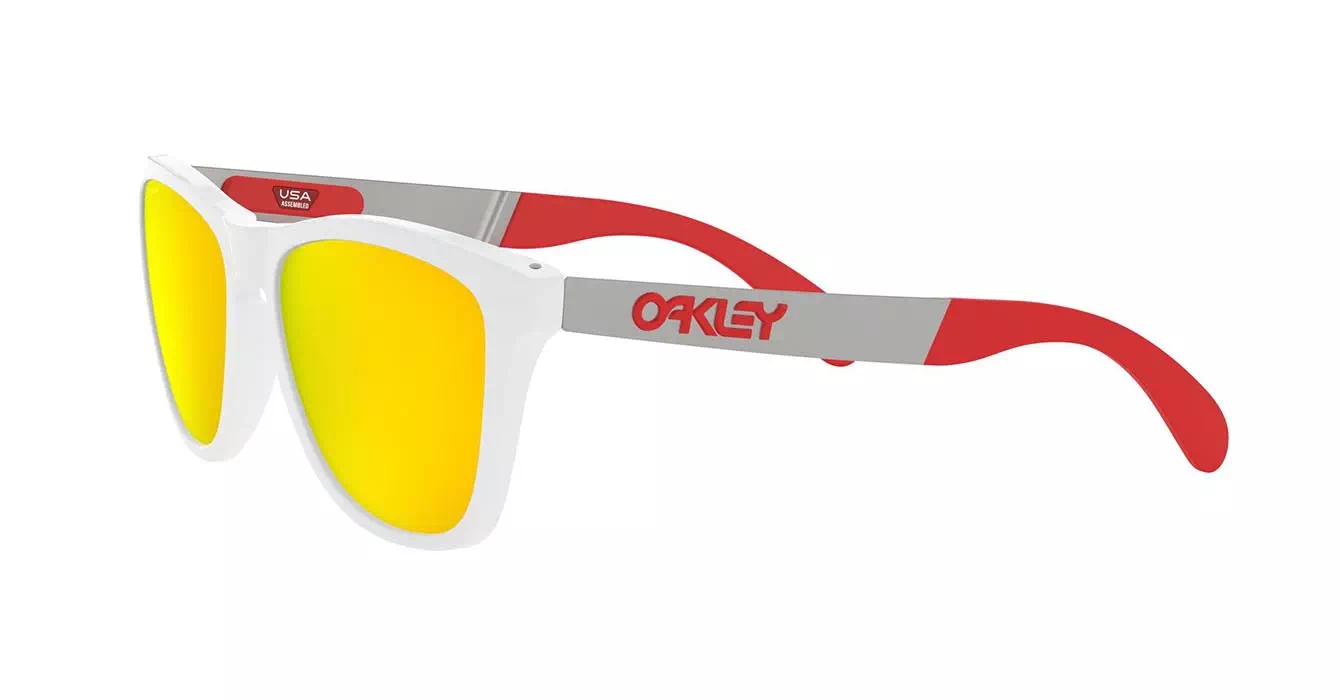 Oakley Prizm Polarized Frogskins Mix (A) Plshd Wht W/prizm Ruby Polar (OO9428F-05) s55
