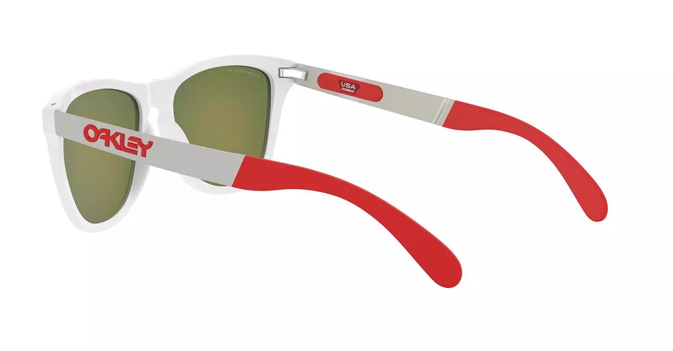 Oakley Prizm Polarized Frogskins Mix (A) Plshd Wht W/prizm Ruby Polar (OO9428F-05) s55