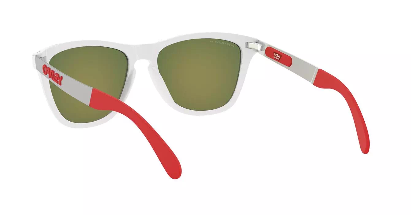 Oakley Prizm Polarized Frogskins Mix (A) Plshd Wht W/prizm Ruby Polar (OO9428F-05) s55