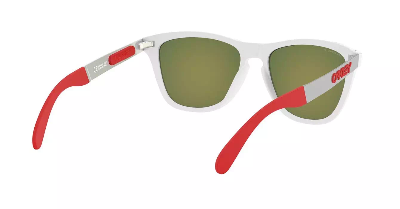Oakley Prizm Polarized Frogskins Mix (A) Plshd Wht W/prizm Ruby Polar (OO9428F-05) s55