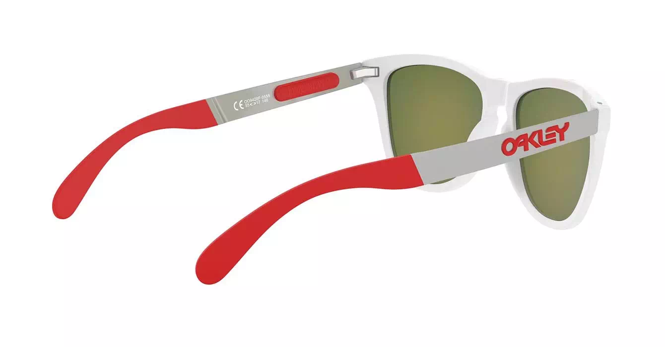 Oakley Prizm Polarized Frogskins Mix (A) Plshd Wht W/prizm Ruby Polar (OO9428F-05) s55