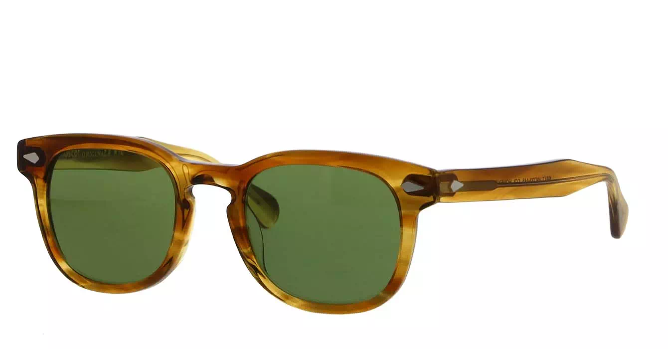Moscot Gelt Sun Honey Blonde Calibar Green s49