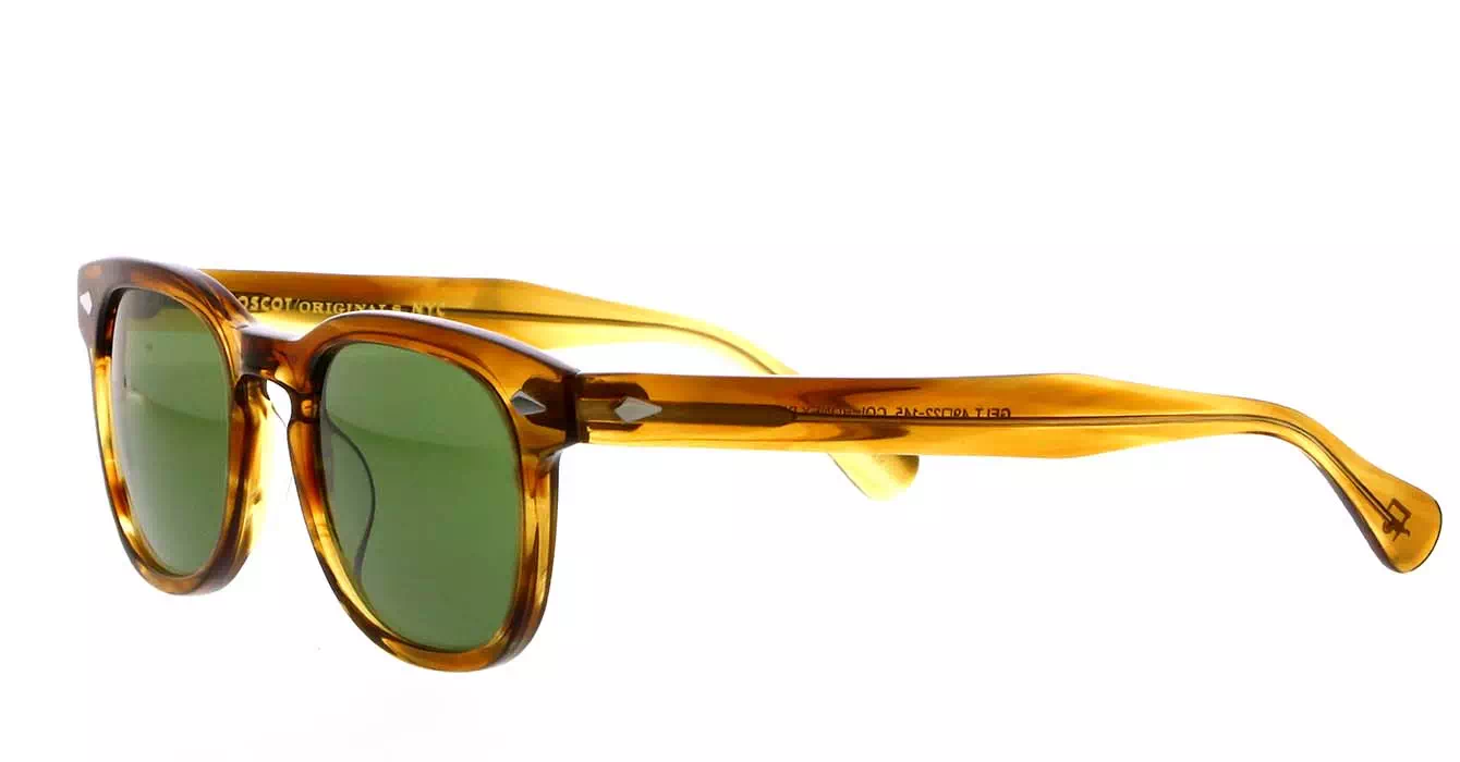 Moscot Gelt Sun Honey Blonde Calibar Green s49