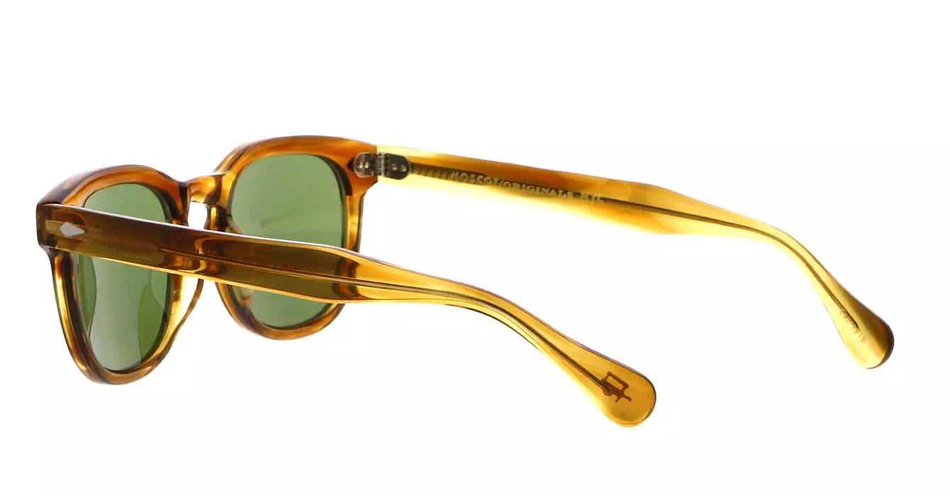 Moscot Gelt Sun Honey Blonde Calibar Green s49