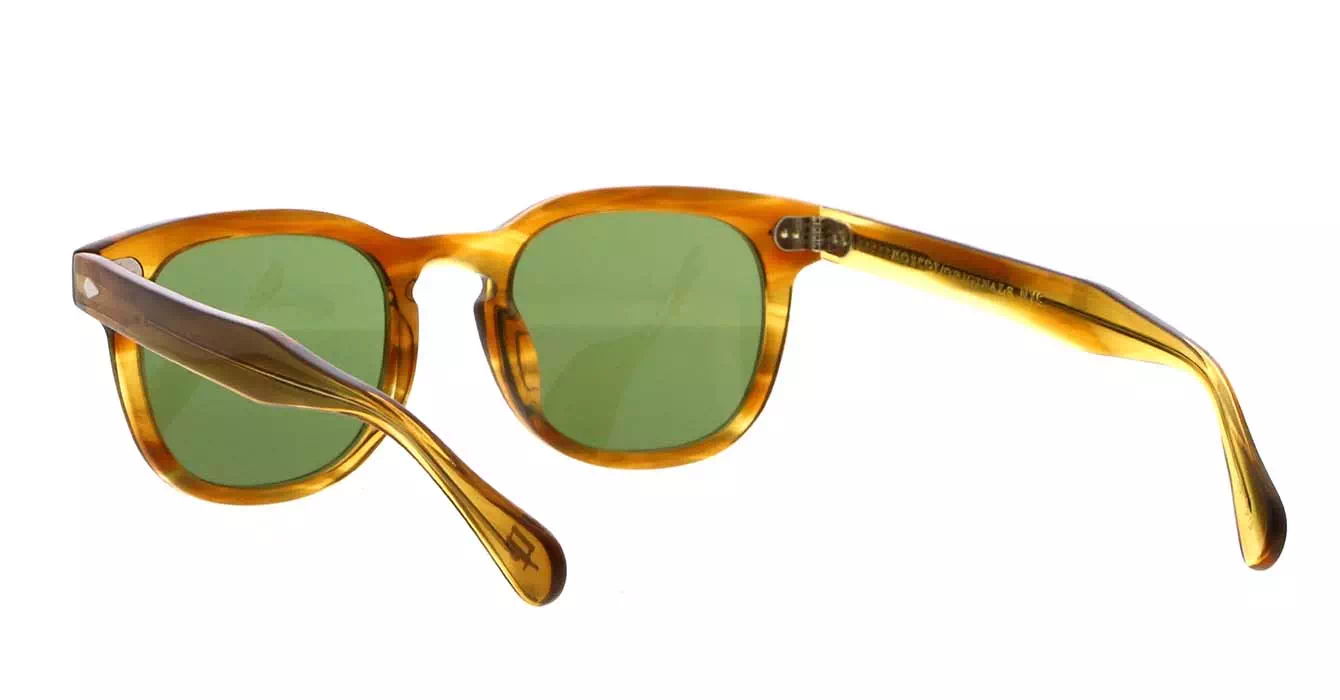 Moscot Gelt Sun Honey Blonde Calibar Green s49