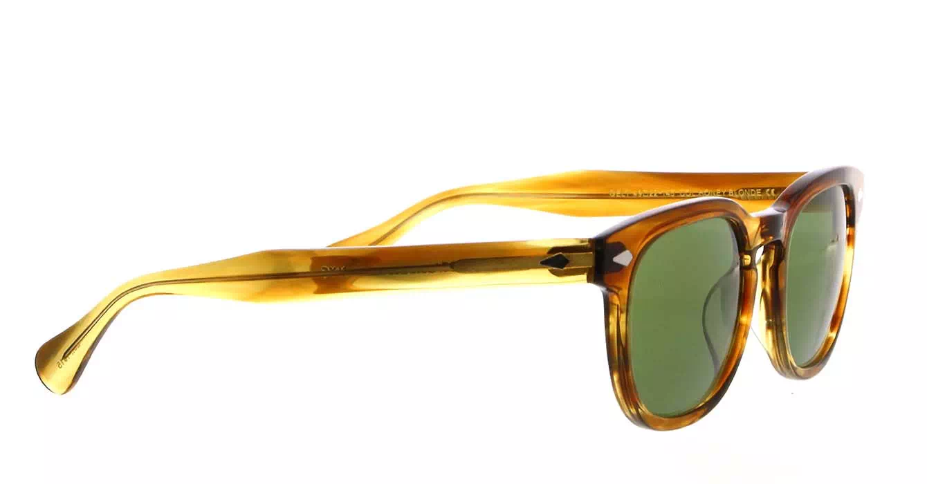 Moscot Gelt Sun Honey Blonde Calibar Green s49