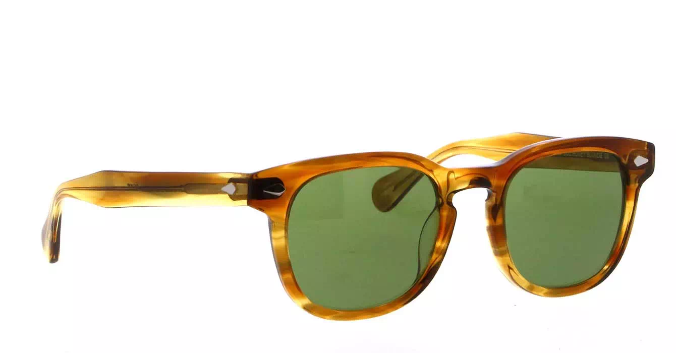 Moscot Gelt Sun Honey Blonde Calibar Green s49