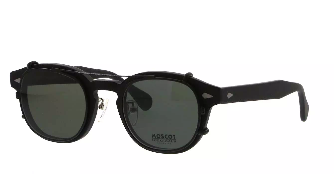 Moscot Lemtosh MP Matte Black s49 + Clip On Matte Black