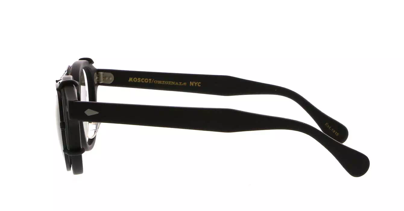 Moscot Lemtosh MP Matte Black s49 + Clip On Matte Black