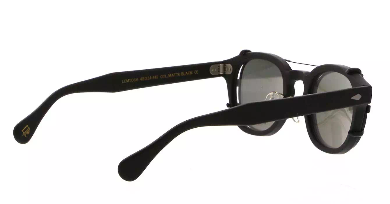 Moscot Lemtosh MP Matte Black s49 + Clip On Matte Black
