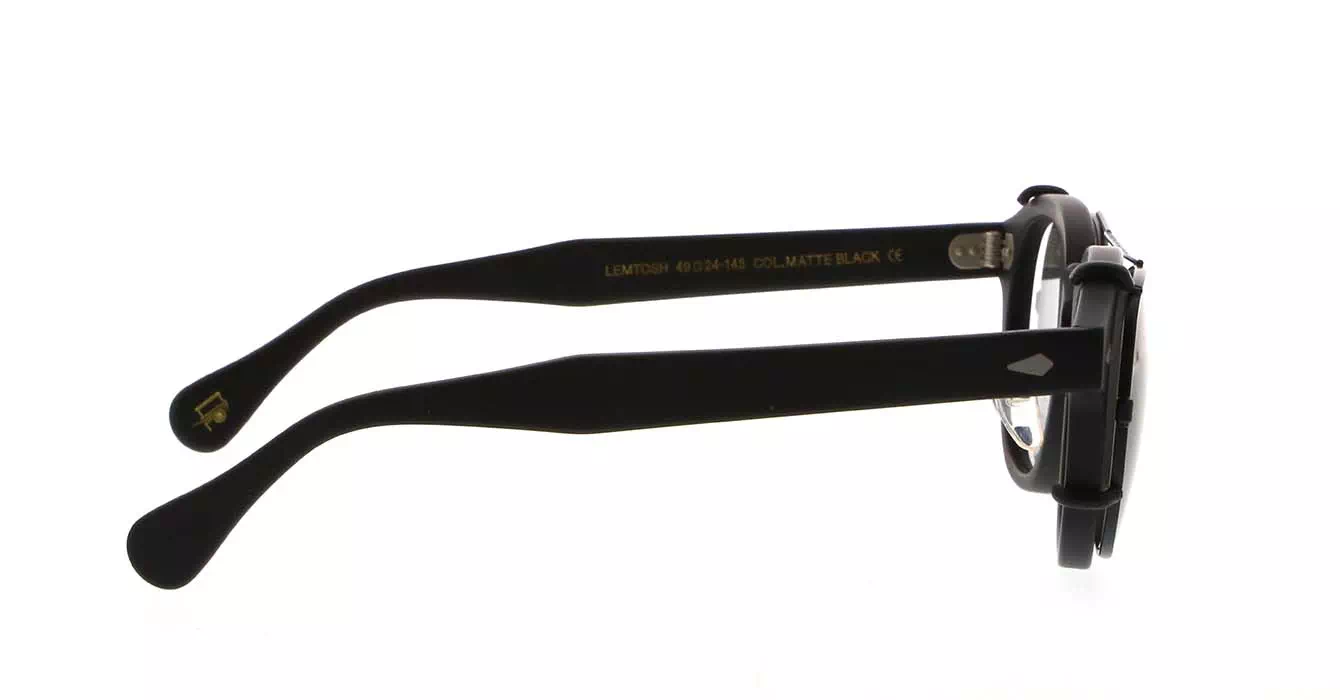 Moscot Lemtosh MP Matte Black s49 + Clip On Matte Black