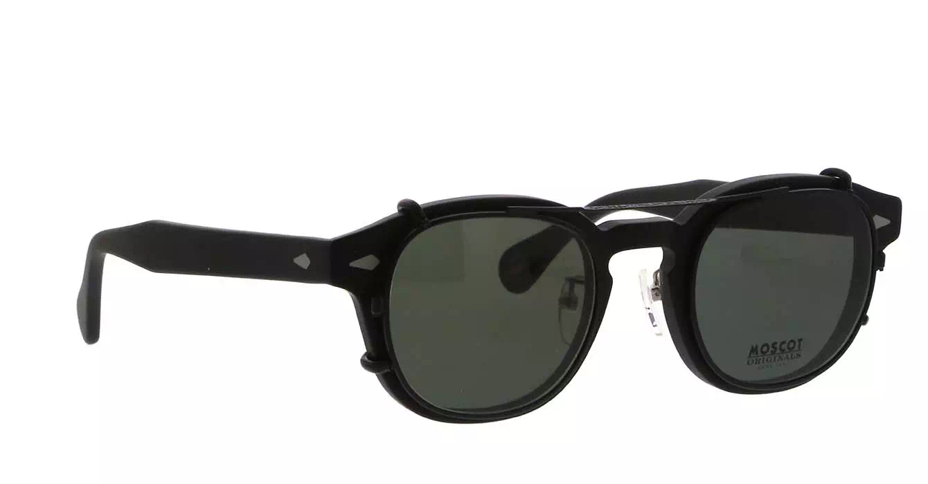 Moscot Lemtosh MP Matte Black s49 + Clip On Matte Black