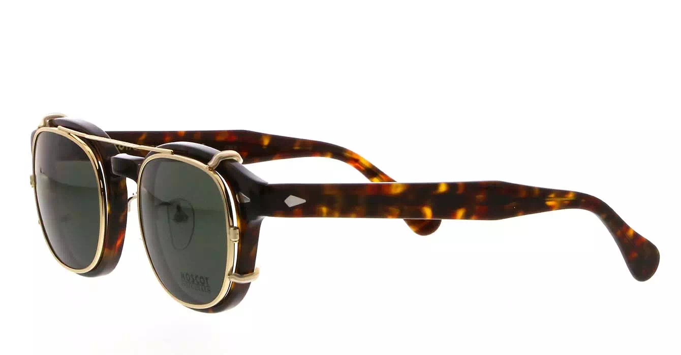 Moscot Lemtosh MP Tortoise s49 + Clip On Gold G15