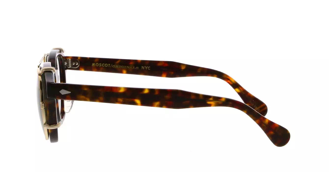 Moscot Lemtosh MP Tortoise s49 + Clip On Gold G15