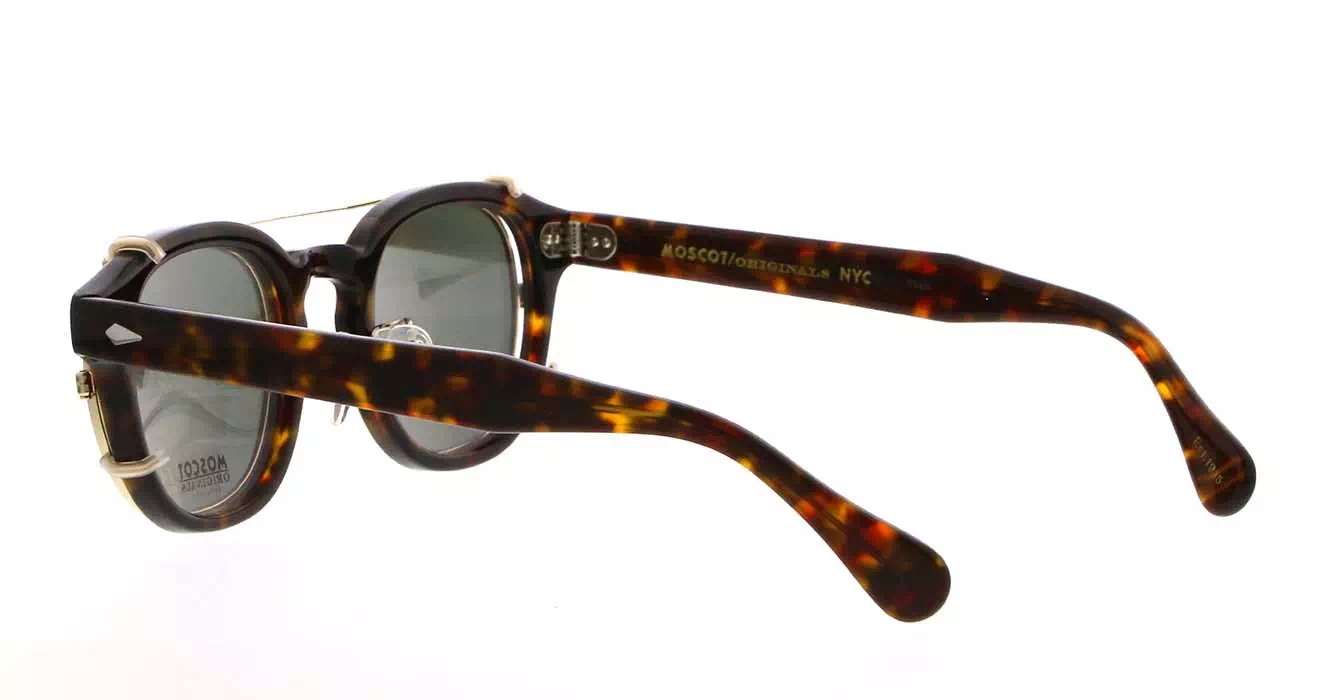 Moscot Lemtosh MP Tortoise s49 + Clip On Gold G15
