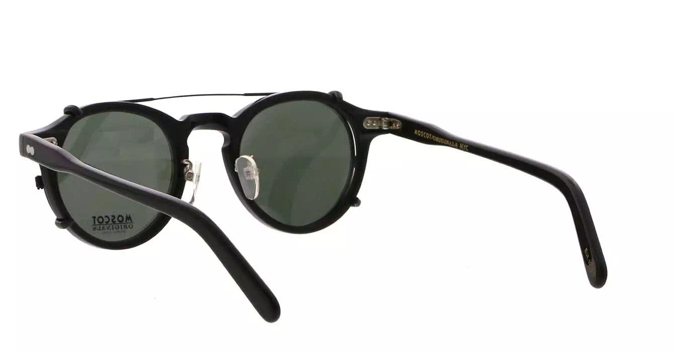 Moscot Miltzen MP Black s46 + Clip On Matte Black G15