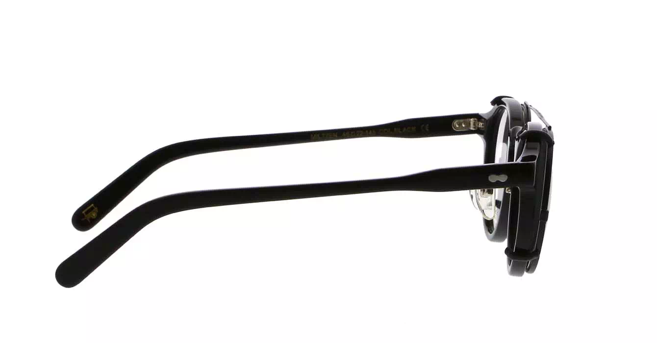 Moscot Miltzen MP Black s46 + Clip On Matte Black G15