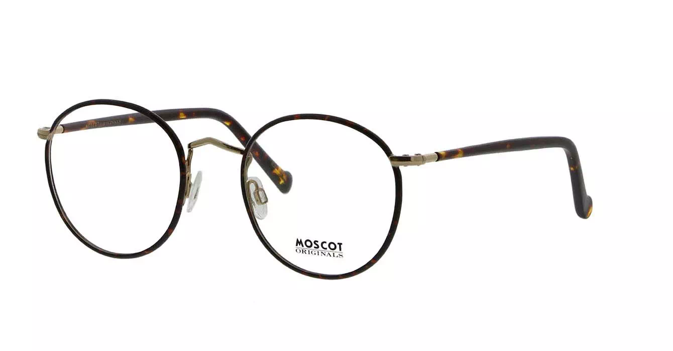 Moscot Zev Tortoise/Gold s49 + Clip On Gold G15