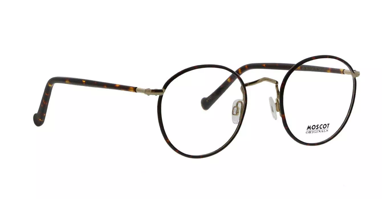 Moscot Zev Tortoise/Gold s49 + Clip On Gold G15