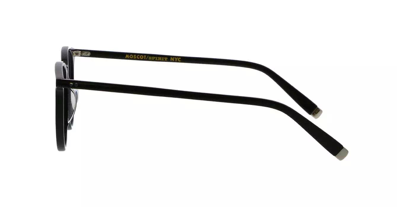 Moscot Jared Black s47 + Clip On Black G15