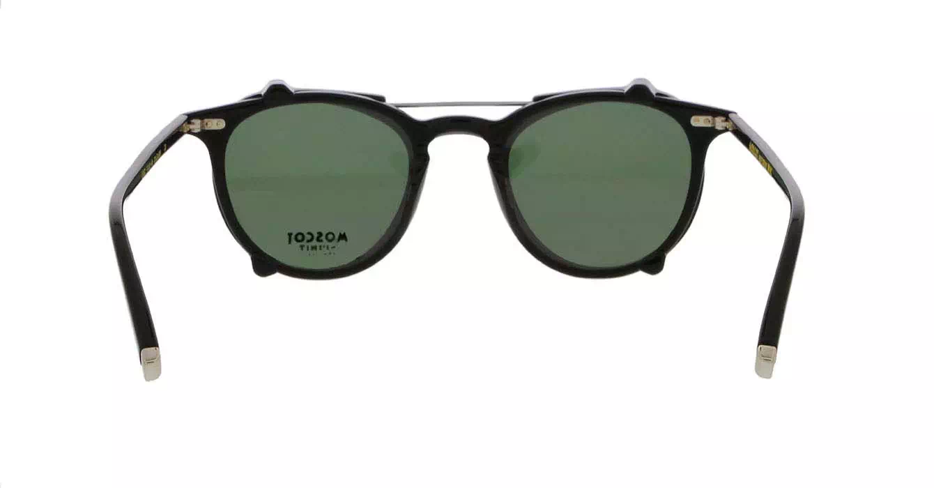 Moscot Jared Black s47 + Clip On Black G15