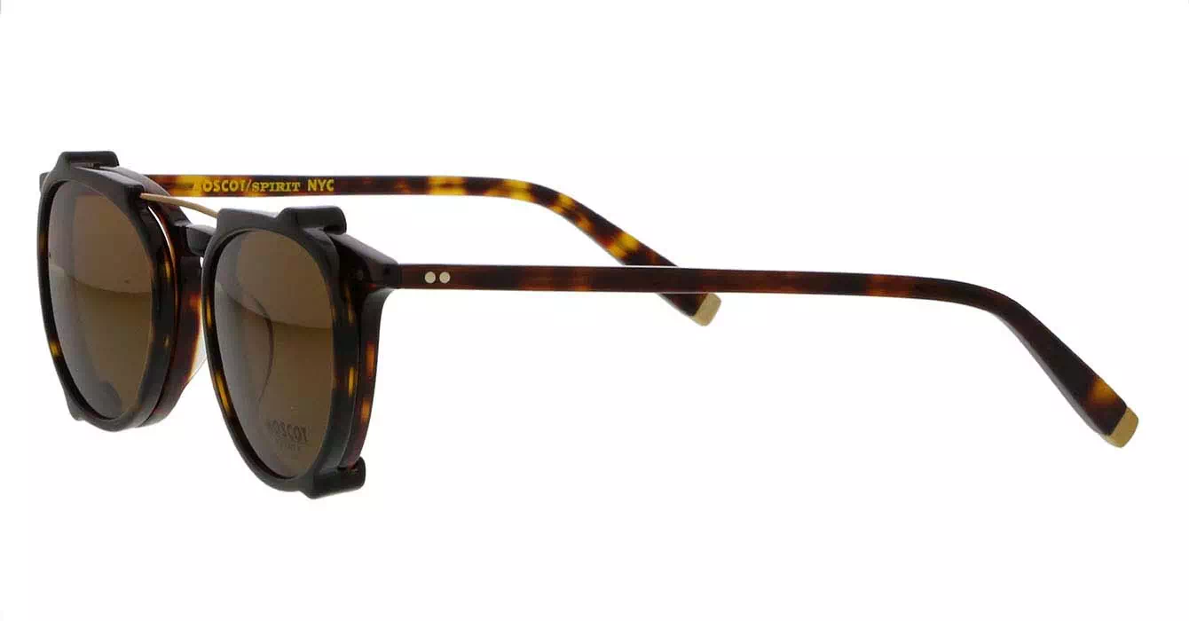 Moscot Jared Tortoise s47 + Clip On Tortoise Cosmitan Brown