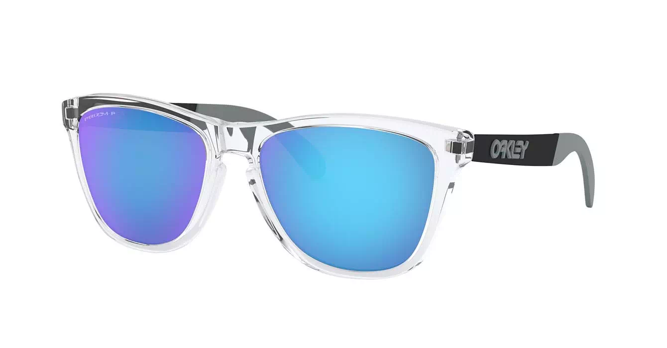 Oakley Prizm Polarized Frogskins Mix (A) Plshd Clear W/prizm Sapphire Polar (OO9428F-06) s55
