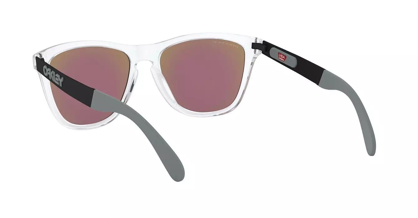Oakley Prizm Polarized Frogskins Mix (A) Plshd Clear W/prizm Sapphire Polar (OO9428F-06) s55