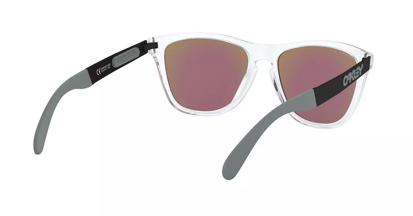 Oakley Prizm Polarized Frogskins Mix (A) Plshd Clear W/prizm Sapphire Polar (OO9428F-06) s55