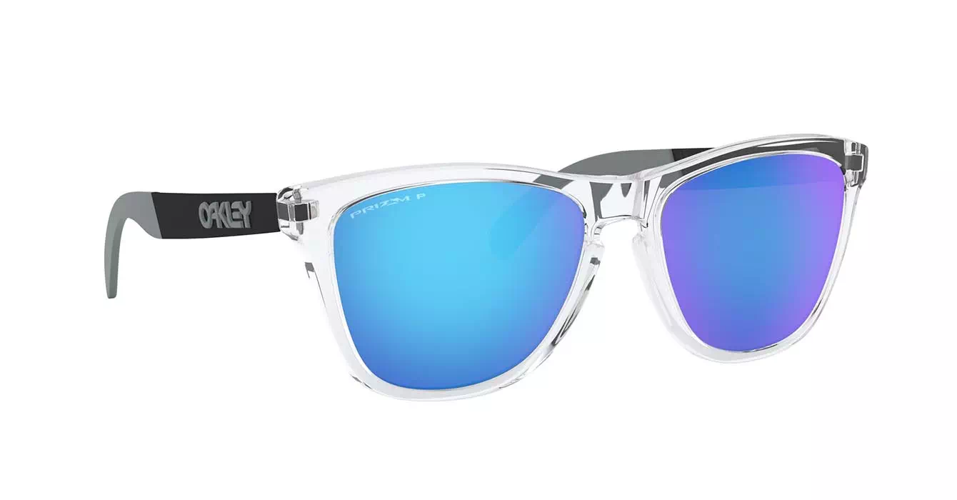 Oakley Prizm Polarized Frogskins Mix (A) Plshd Clear W/prizm Sapphire Polar (OO9428F-06) s55