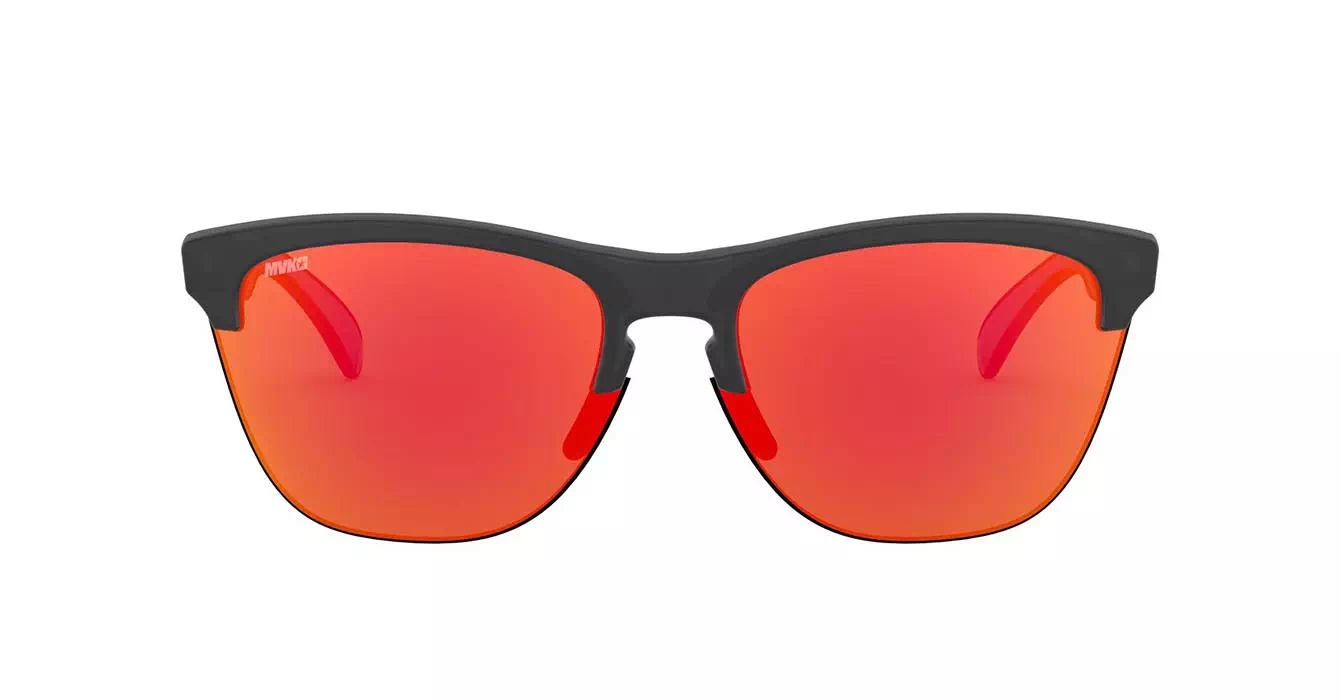 Oakley Prizm Frogskins Lite Matte Blk Ink/matte Trans Sapphire W/prizm Ruby (OO9374-27) s63