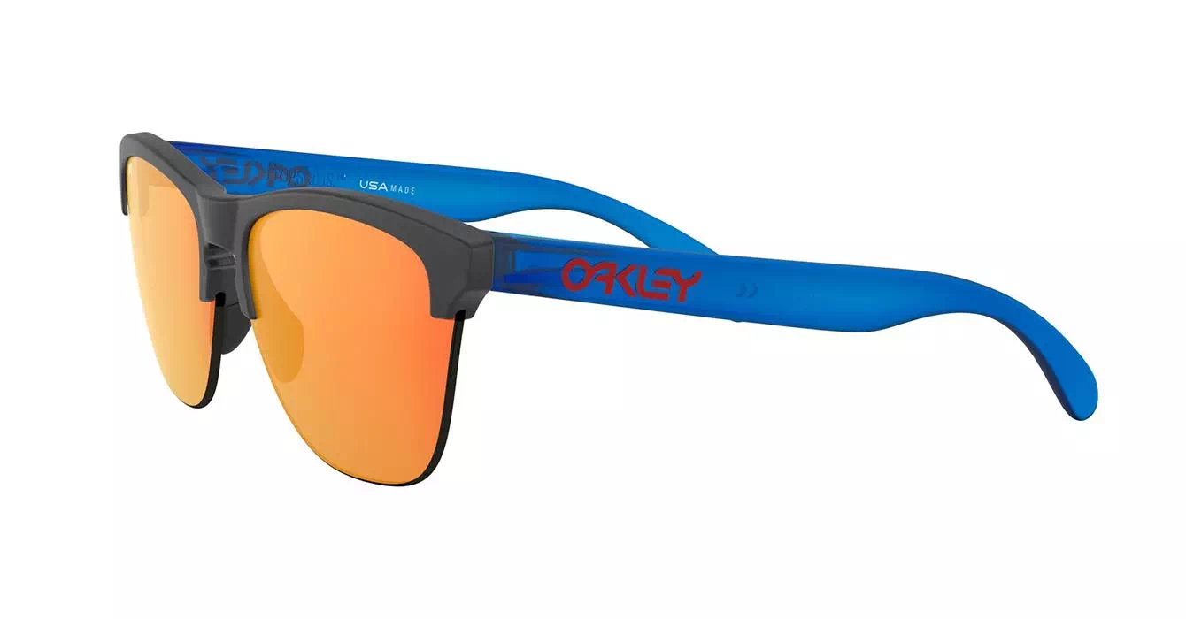 Oakley Prizm Frogskins Lite Matte Blk Ink/matte Trans Sapphire W/prizm Ruby (OO9374-27) s63