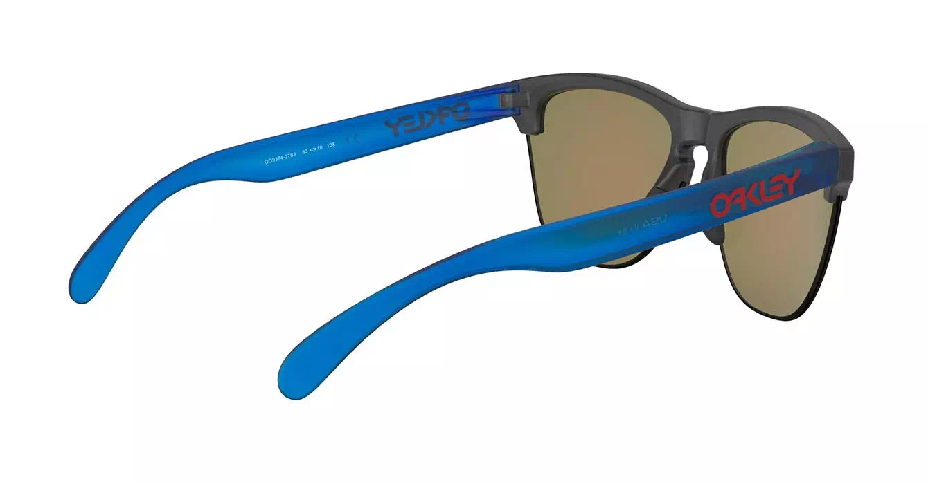 Oakley Prizm Frogskins Lite Matte Blk Ink/matte Trans Sapphire W/prizm Ruby (OO9374-27) s63