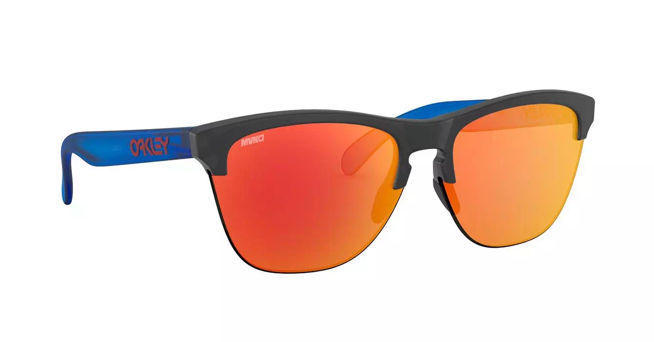 Oakley Prizm Frogskins Lite Matte Blk Ink/matte Trans Sapphire W/prizm Ruby (OO9374-27) s63