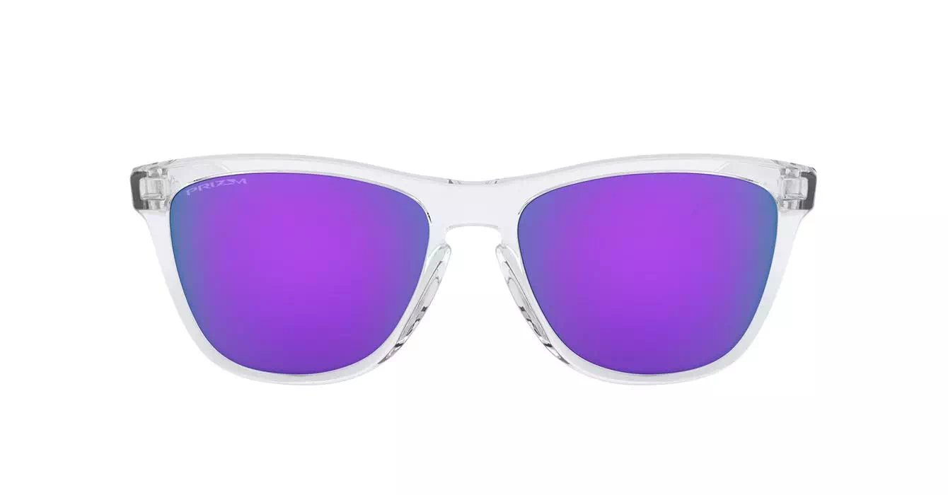 Oakley Frogskins (A) Polished Clear W/ Prizm Violet (OO9245-96) s54