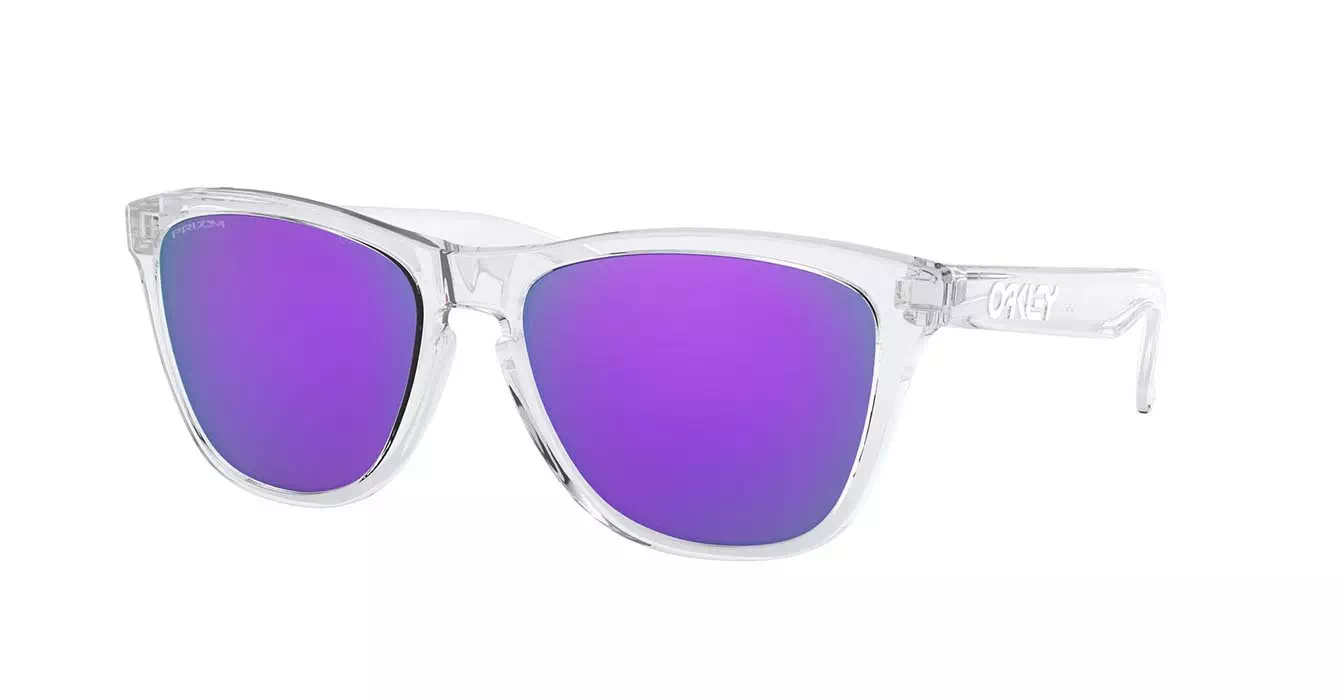 Oakley Frogskins (A) Polished Clear W/ Prizm Violet (OO9245-96) s54