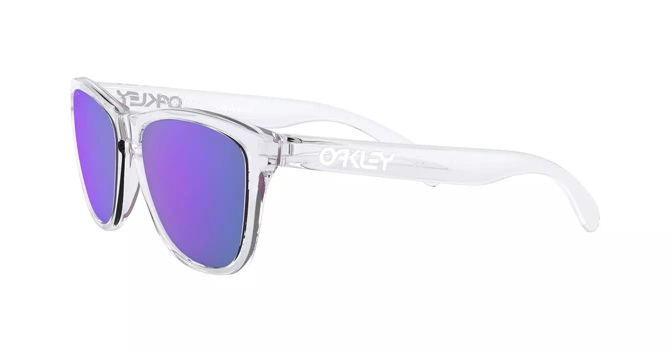 Oakley Frogskins (A) Polished Clear W/ Prizm Violet (OO9245-96) s54
