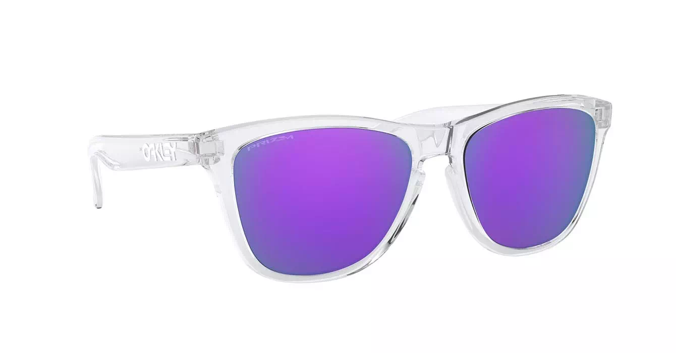 Oakley Frogskins (A) Polished Clear W/ Prizm Violet (OO9245-96) s54