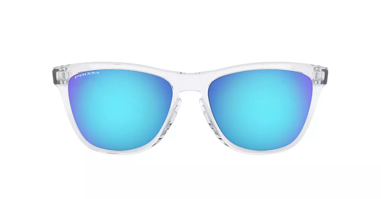 Oakley Prizm Frogskins (A) Crystal Clear W/ Prizm Sapphire (OO9245-A7) s54
